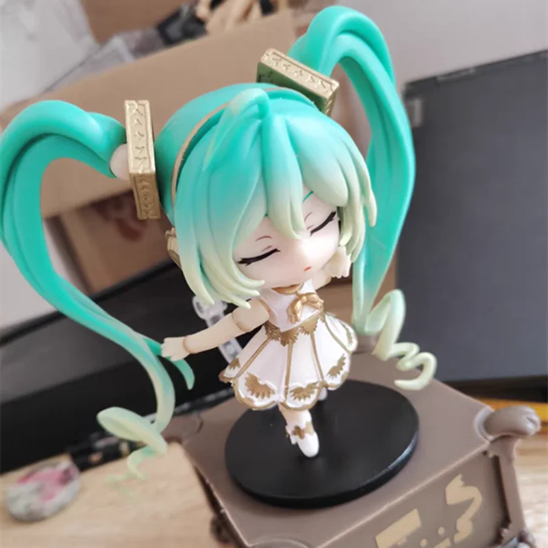 

10cm Hatsune Miku 170 339a Anime Kawaii Action Figure Q Posket Change Face Collectiable Multiple Accessories Model Dolls Statute