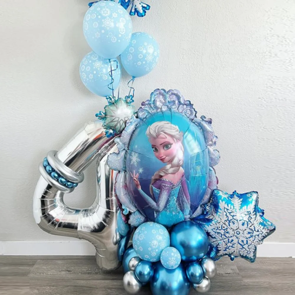 

Disney Frozen Theme Party Decoration Elsa Anna Foil Balloon 32/40inch Number Ball Girls Birthday Baby Shower Party Decor Kid Toy