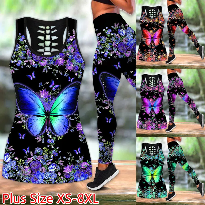 3D Butterfly Printed Yoga Suit Women Sexy Psychedelic Hollow Tanktop Vest Girls Fashion Tank Tops Clothes Pencil Pants
3D Butterfly Printed Yoga Suit Women Sexy Psychedelic Hollow Tanktop Vest Girls Fashion Tank Tops Clothes Pencil Pants