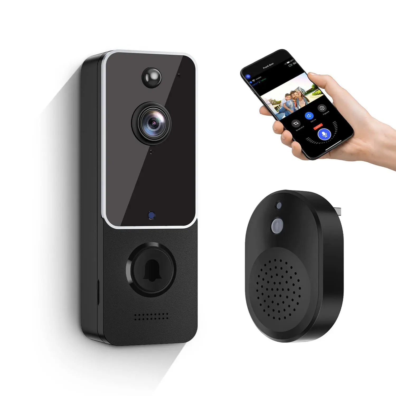 Smart Wireless Video Doorbell Digital Visual Intercom WIFI Door Bell Waterproof Electronic Doorman Home Security Protect Camera
Smart Wireless Video Doorbell Digital Visual Intercom WIFI Door Bell Waterproof Electronic Doorman Home Security Protect Camera