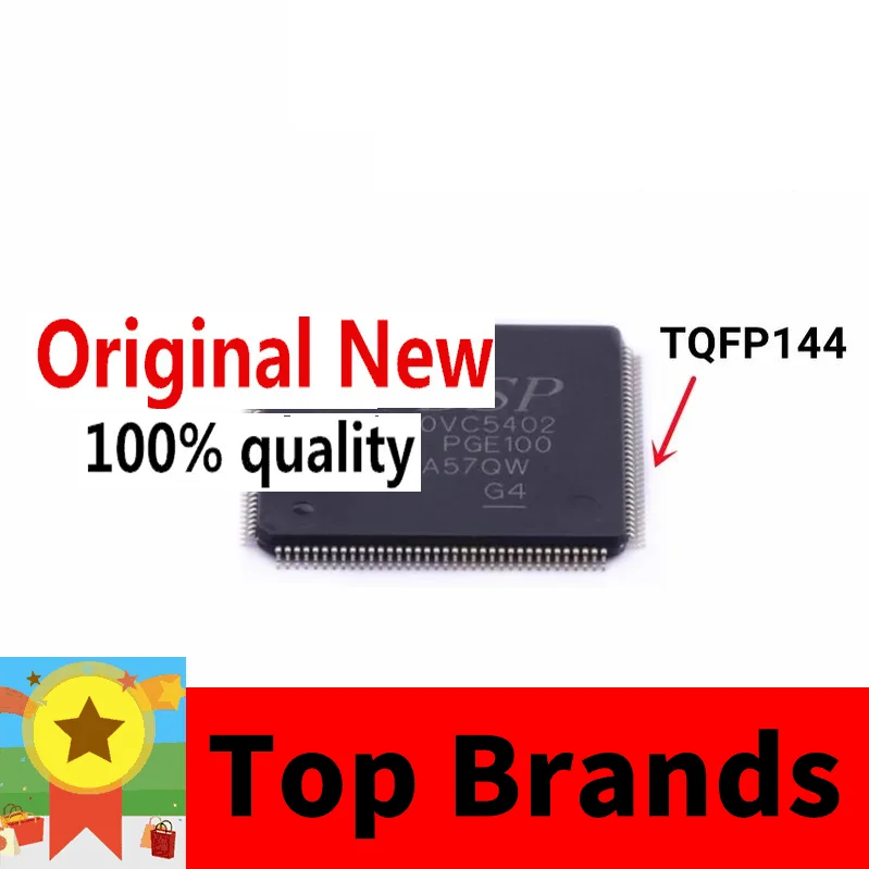 

New Original 5pcs/Lot 100% New TMS320VC5402APGE16 TMS320VC5402 TQFP144 Chipset