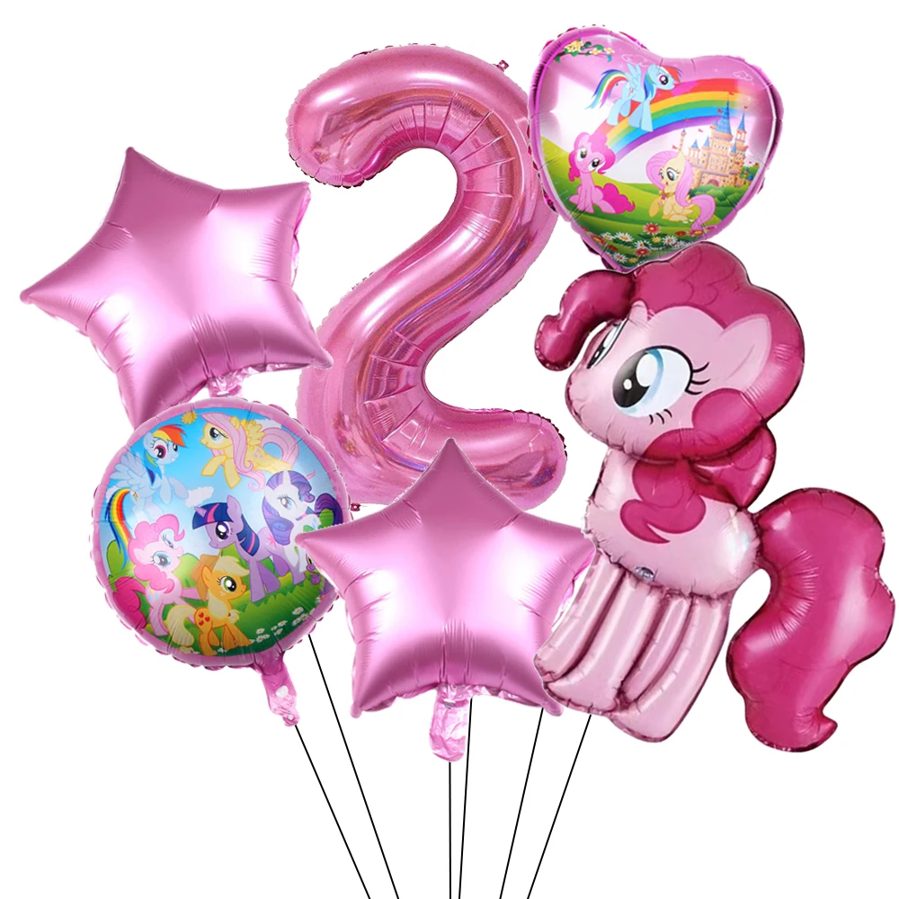 6Pcs Little Pony Foil Balloons Set Cartoon Balloon Pony Birthday Party Decoration Baby Shower Kid Toy Air Globos Supplies
6Pcs Little Pony Foil Balloons Set Cartoon Balloon Pony Birthday Party Decoration Baby Shower Kid Toy Air Globos Supplies