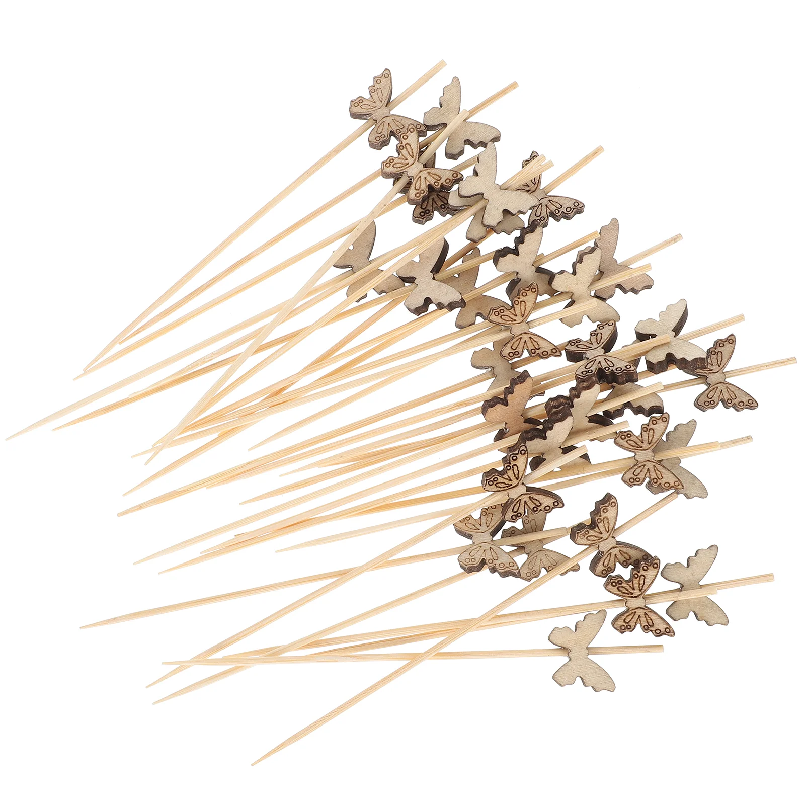 100 Pcs Butterfly Fruit Toothpick Toothpicks for Food Sushi Sticks Cocktail Wooden Bamboo Restaurant Supplies Disposable Snack
100 Pcs Butterfly Fruit Toothpick Toothpicks for Food Sushi Sticks Cocktail Wooden Bamboo Restaurant Supplies Disposable Snack