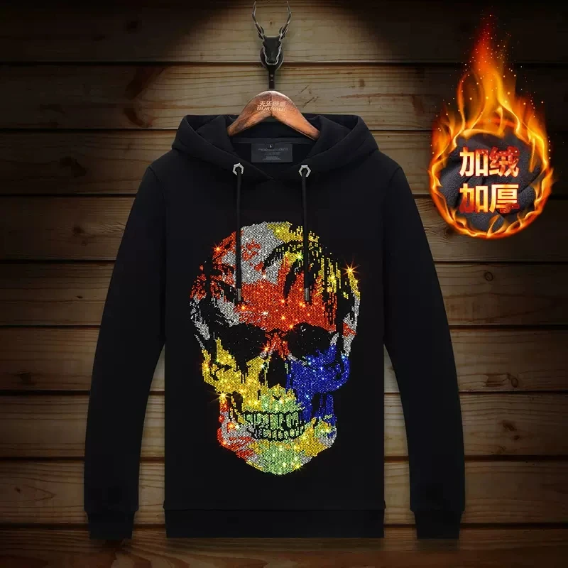 2024 Colorful Rhinestones Skulls Mens Hoodie Sweatshirt Fashion Streetwear Full Pullover Hooded Hoodie Thick Men Clothing Winter
2024 Colorful Rhinestones Skulls Mens Hoodie Sweatshirt Fashion Streetwear Full Pullover Hooded Hoodie Thick Men Clothing Winter