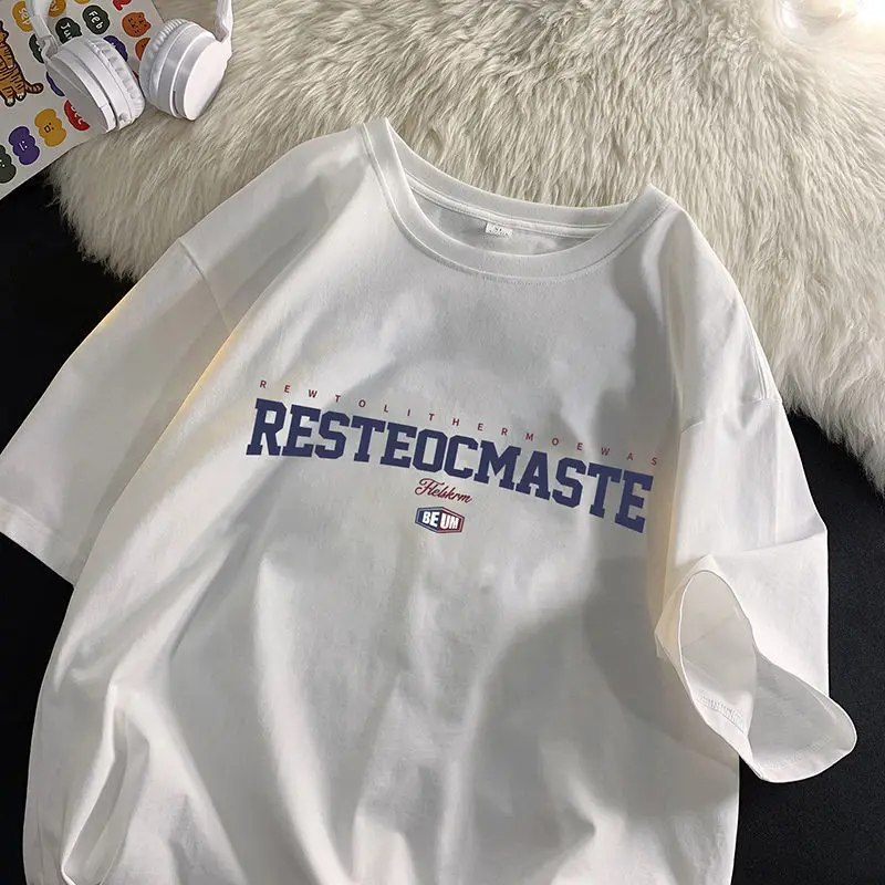 Trendy Street Summer Personalized Letter Printing Graphic T-shirt American Men and Women Loose Couple Casual Short Sleeve y2k
Trendy Street Summer Personalized Letter Printing Graphic T-shirt American Men and Women Loose Couple Casual Short Sleeve y2k
