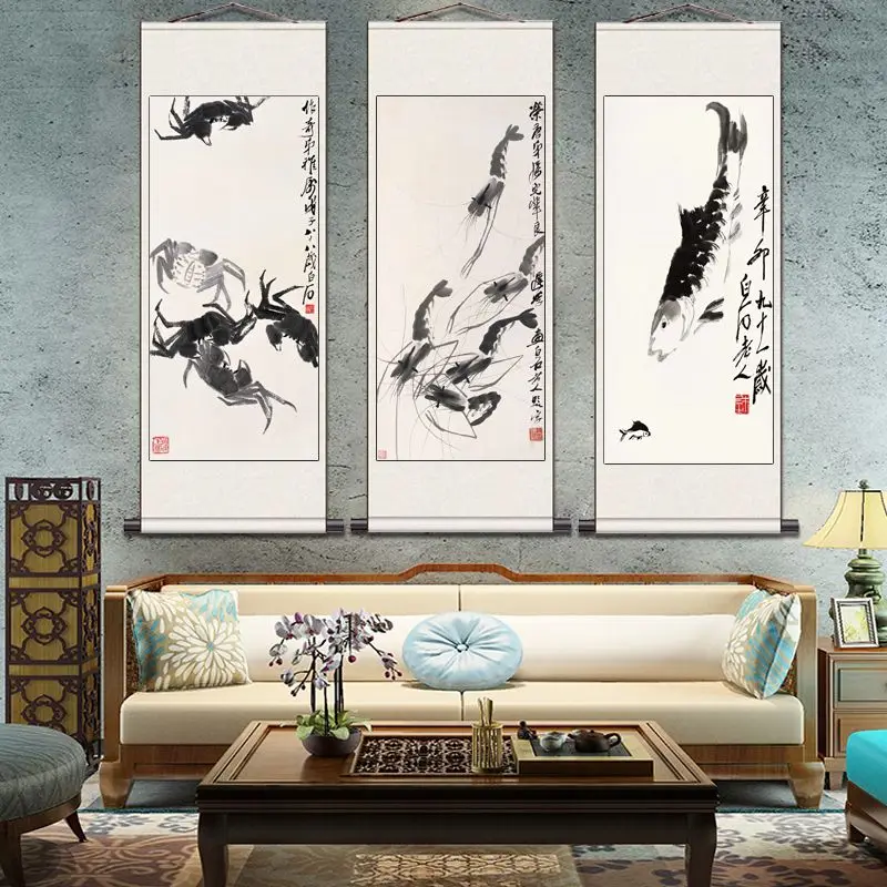 Chinese Style Ink and Wash Scroll Paintings Vintage Room Decor Aesthetic Living Room Office Wall Decor Picture Hanging Poster
Chinese Style Ink and Wash Scroll Paintings Vintage Room Decor Aesthetic Living Room Office Wall Decor Picture Hanging Poster
