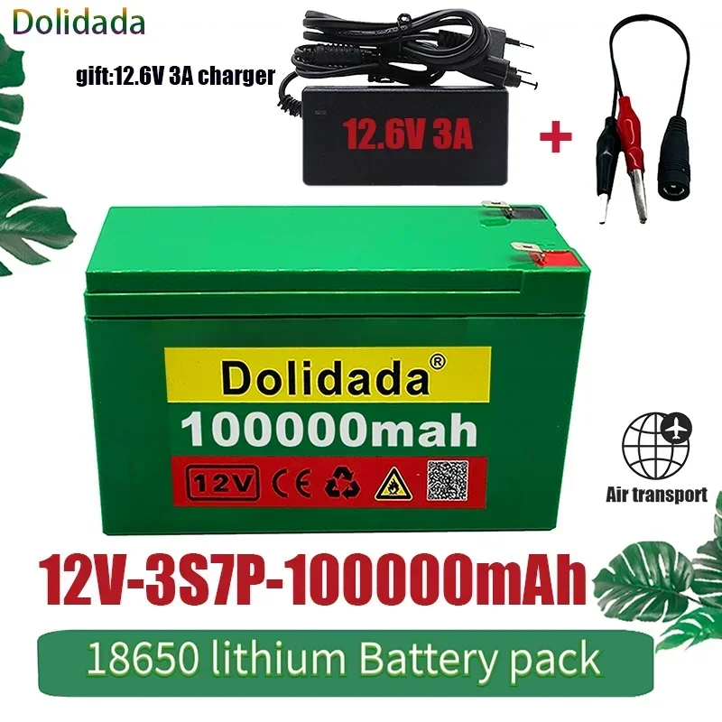 12V100000mAh 3S7P 18650Lithium Battery Pack+12.6V3A Charger Built-in 100Ah High Current BMS Used for Citycoco Motorized Scooter
12V100000mAh 3S7P 18650Lithium Battery Pack+12.6V3A Charger Built-in 100Ah High Current BMS Used for Citycoco Motorized Scooter