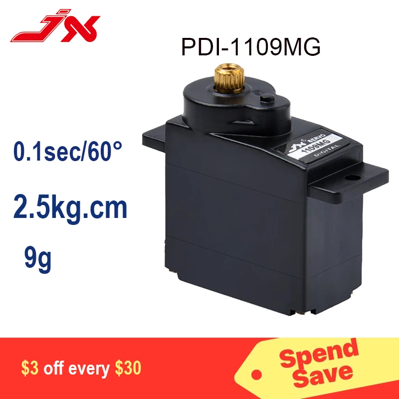 JX Servo PDI-1109HB PDI-1109MG 2.5kg Metal Gear High Speed Digital 9g Mini Servo For Fixed-wing 1/18 RC Car Robot Arm Helicopte
JX Servo PDI-1109HB PDI-1109MG 2.5kg Metal Gear High Speed Digital 9g Mini Servo For Fixed-wing 1/18 RC Car Robot Arm Helicopte