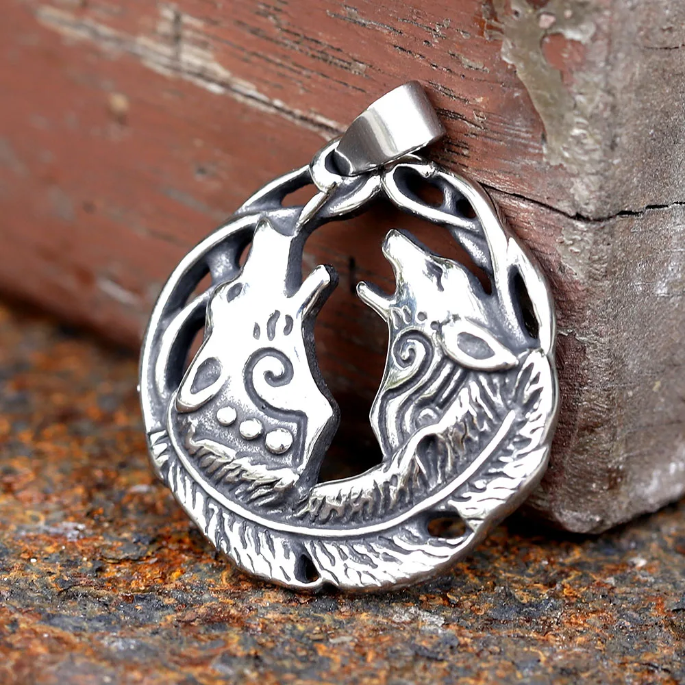 2023 New Vintage Nordic viking Double Wolf Head animal Pendant For Men Stainless Steel Necklace Amulet Jewelry free shipping
2023 New Vintage Nordic viking Double Wolf Head animal Pendant For Men Stainless Steel Necklace Amulet Jewelry free shipping