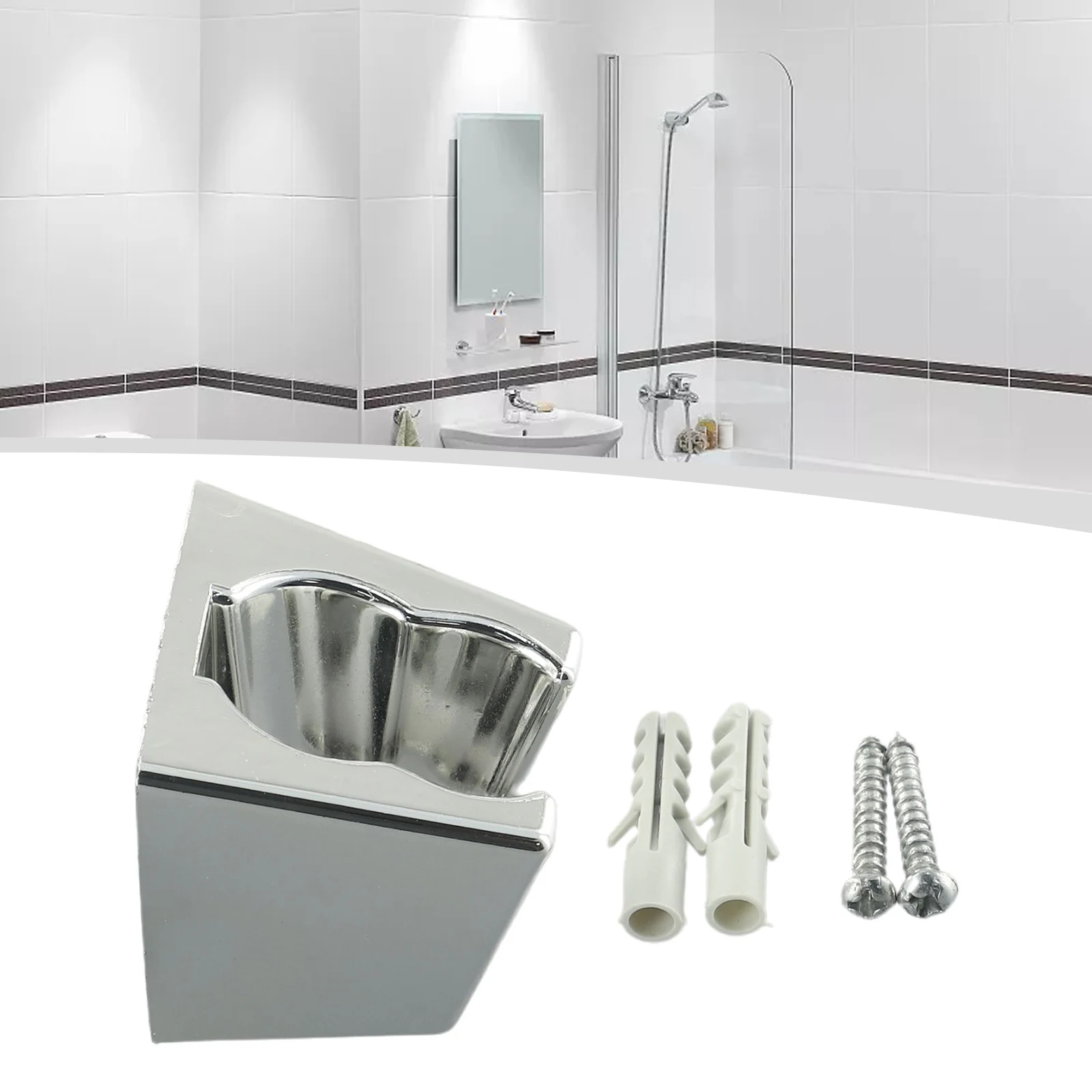 Bracket Shower Head Holder Shower Seat 4.8*4.8*3cm Lightweight Replacement Robust Silver Small Nozzle Adjustable
Bracket Shower Head Holder Shower Seat 4.8*4.8*3cm Lightweight Replacement Robust Silver Small Nozzle Adjustable