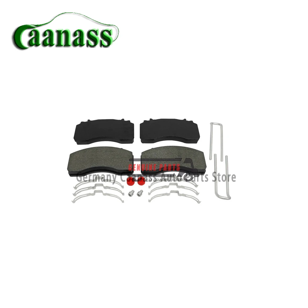 CAANASS Front Disc Brake Pad Set Spare Parts use for MAN/DAF Trucks 81.50820.5112/06.40322.9242/WVA29279/1962438
CAANASS Front Disc Brake Pad Set Spare Parts use for MAN/DAF Trucks 81.50820.5112/06.40322.9242/WVA29279/1962438