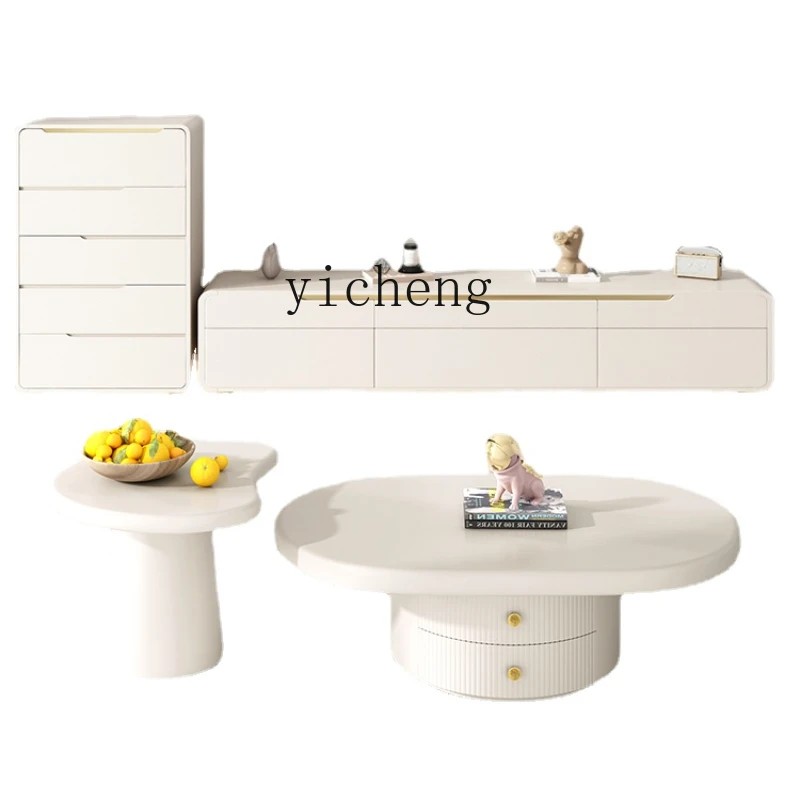 ZC Solid Wood Stone Plate Floor TV Cabinet and Tea Table Modern Living Room Cream Style Small Apartment Simple Log Floor Cabinet
ZC Solid Wood Stone Plate Floor TV Cabinet and Tea Table Modern Living Room Cream Style Small Apartment Simple Log Floor Cabinet