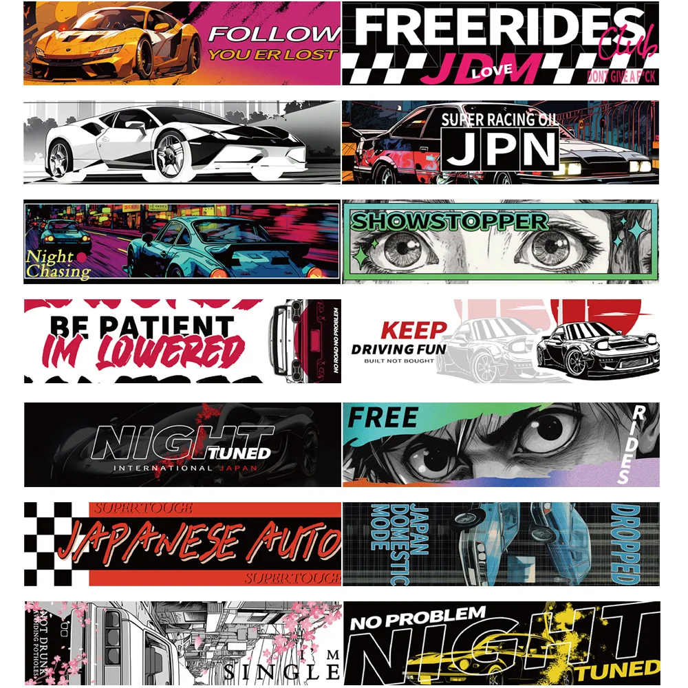 15/30Pcs Cool Racing Car Labels Jdm Stickers Decals for Laptop Wall Skateboard Bike Motorcycles Helmet Car Graffiti Sticker Toys
15/30Pcs Cool Racing Car Labels Jdm Stickers Decals for Laptop Wall Skateboard Bike Motorcycles Helmet Car Graffiti Sticker Toys