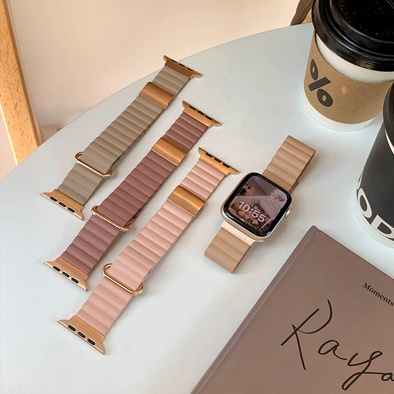 Leather Magnetic Strap for Apple Watch Ultra Band 49mm 44mm 40mm 41mm 45mm 38/42mm Women Loop Bracelet iWatch Series 9 8 7 SE 6
Leather Magnetic Strap for Apple Watch Ultra Band 49mm 44mm 40mm 41mm 45mm 38/42mm Women Loop Bracelet iWatch Series 9 8 7 SE 6