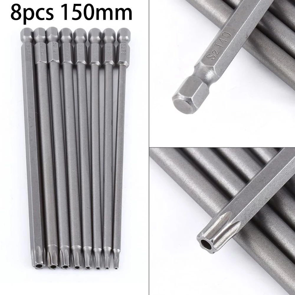 Набор бит для шестигранной отвертки Torx, 8 шт., хвостовик 150 мм, 1/4 '', безопасная магнитная головка, отвертка, инструменты, сверхдлинная модель
Набор бит для шестигранной отвертки Torx, 8 шт., хвостовик 150 мм, 1/4 '', безопасная магнитная головка, отвертка, инструменты, сверхдлинная модель
