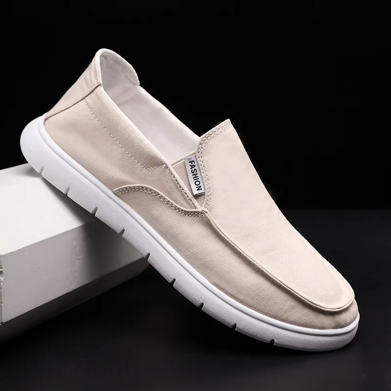 

New men's shoes a pedal old Beijing cloth shoes slip-on shoes men's casual canvas shoes breathable flats loafers C1050