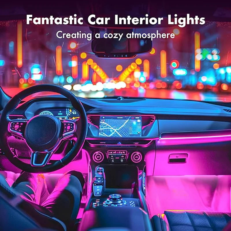 Car Interior Ambient Lights 22 In 1 LED Car Fiber Optic Atmosphere Neon Lighting APP Remote Control Auto Decorative Strip Lamp
Car Interior Ambient Lights 22 In 1 LED Car Fiber Optic Atmosphere Neon Lighting APP Remote Control Auto Decorative Strip Lamp