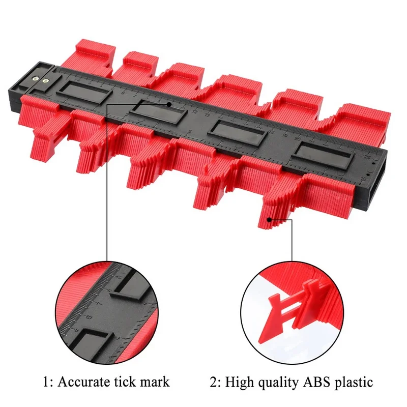 

Contour Gauge Profile Tool Adjustable Locking Copy Gauges Precise Woodworking Marking Ruler Tiling Laminate Tiles Measure Tools