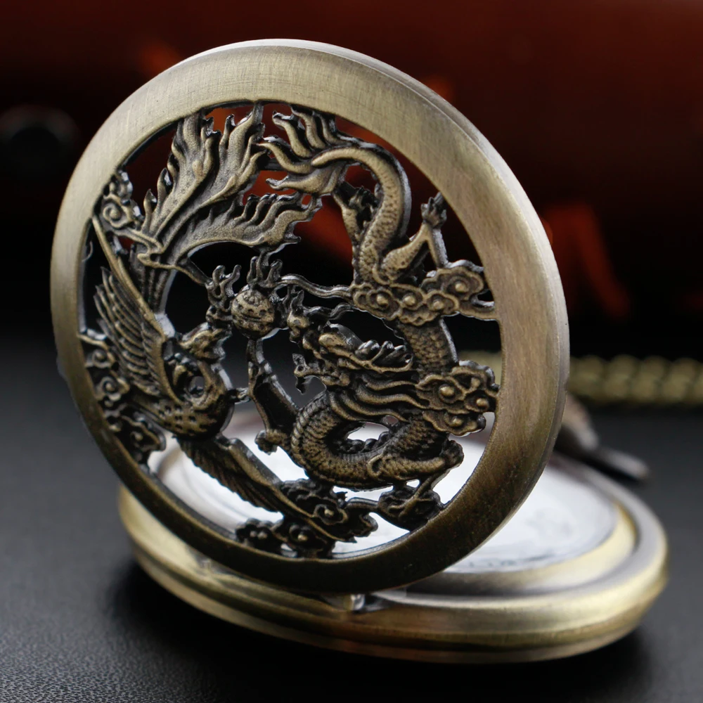 Dragon Undead Bird Display Quartz Pocket Watch Vintage Bronze Fob Chain Roman Digital Round Dial Necklace Pendant Clock Gift
Dragon Undead Bird Display Quartz Pocket Watch Vintage Bronze Fob Chain Roman Digital Round Dial Necklace Pendant Clock Gift
