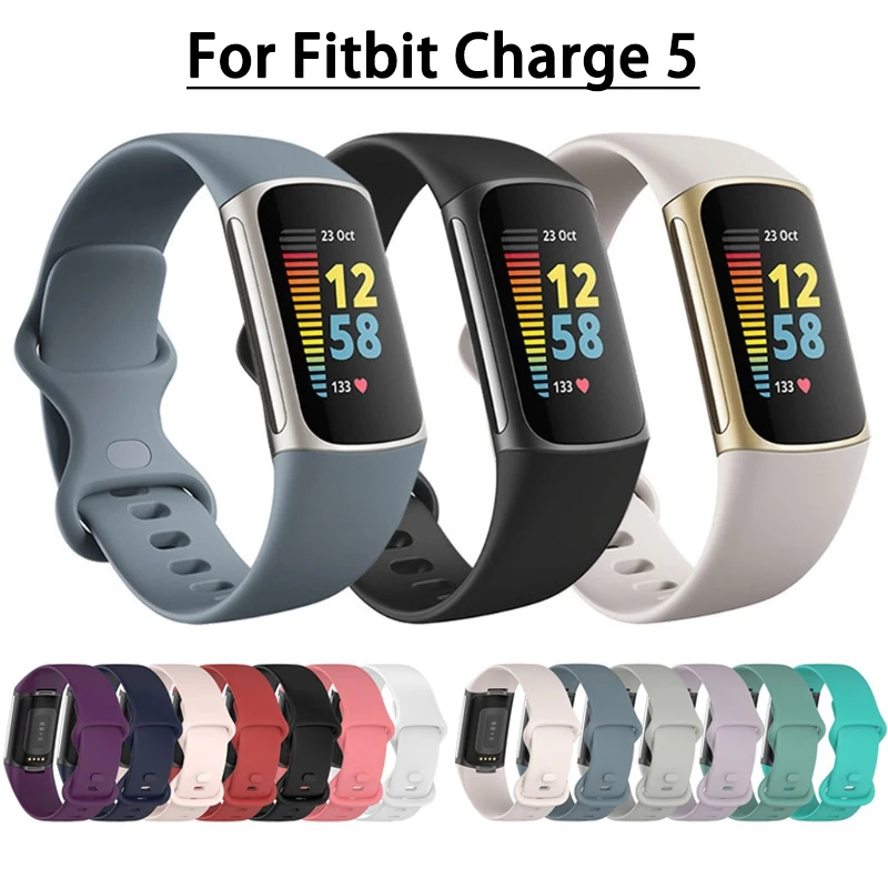 

Новый мягкий силиконовый ремешок для Fitbit charge 5, сменный стабильный ремешок для часов для зарядного устройства 5, браслет для смарт-браслета Wirst