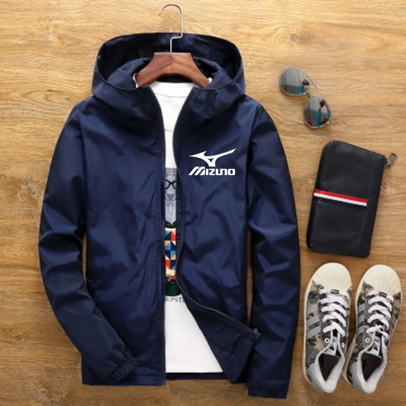 

Spring Autumn 2023 new Men's jacket Street Waterproof Jacket Parker Aviator Hooded Windbreaker Thin Zipper Casual Jackets