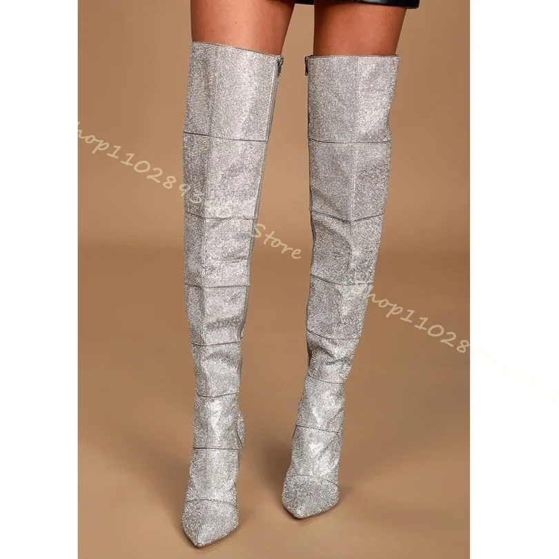 Sliver Pointed Toe Knee Boots Thin High Heels Side Zipper British Style Women Autumn New Fashion Boots 2023 Zapatos Para Mujere
Sliver Pointed Toe Knee Boots Thin High Heels Side Zipper British Style Women Autumn New Fashion Boots 2023 Zapatos Para Mujere
