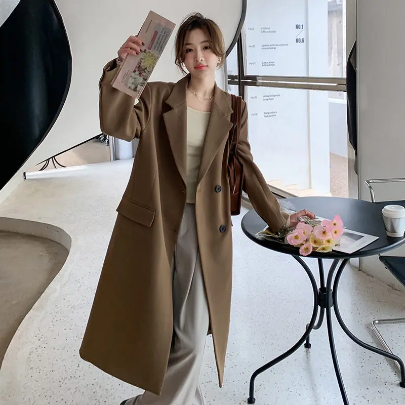 2023 Suit Coat Windbreaker Women's Spring Loose Shoulder Pad Top Single Breasted Casual Long Style Blazer Fashion Jakcet Z820
2023 Suit Coat Windbreaker Women's Spring Loose Shoulder Pad Top Single Breasted Casual Long Style Blazer Fashion Jakcet Z820
