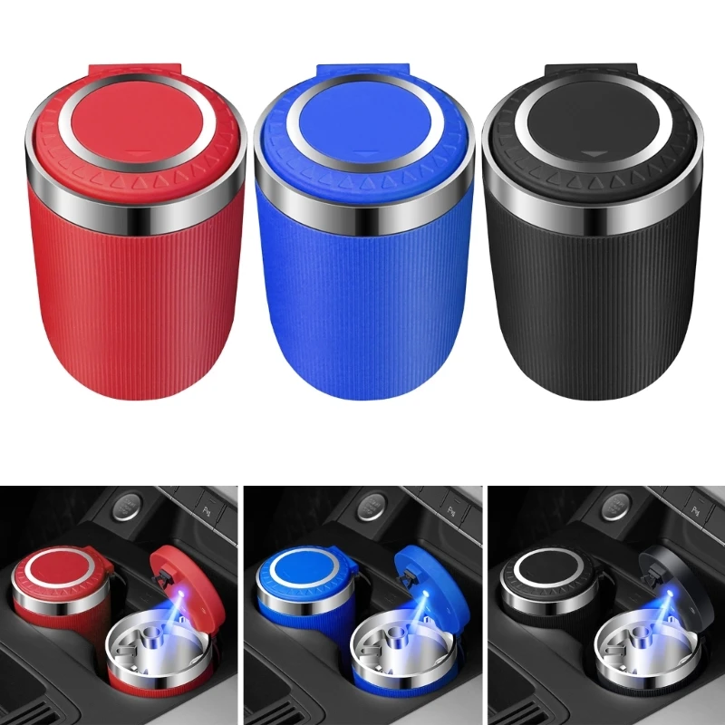 Car Ashtray AshTray Storage Cup Bin Holder with LED Light Car Interior Decors
Car Ashtray AshTray Storage Cup Bin Holder with LED Light Car Interior Decors