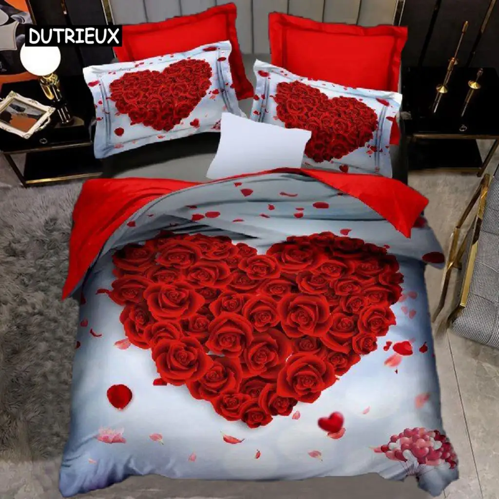 3D Rose Heart Bedding Set Nordic Duvet Cover 150x200 220x240 King Size Quilt Cover Modern Cat Wolf Print Pillowcase No Bed Sheet
3D Rose Heart Bedding Set Nordic Duvet Cover 150x200 220x240 King Size Quilt Cover Modern Cat Wolf Print Pillowcase No Bed Sheet