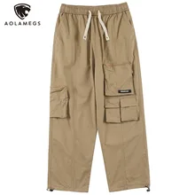 Aolamegs Trouser Men Multi-Pocket Hip Hop Tactical Cargo Loose Retro Casual Pants Adjustable Leg Opening High Quality Streetwear
Aolamegs Trouser Men Multi-Pocket Hip Hop Tactical Cargo Loose Retro Casual Pants Adjustable Leg Opening High Quality Streetwear