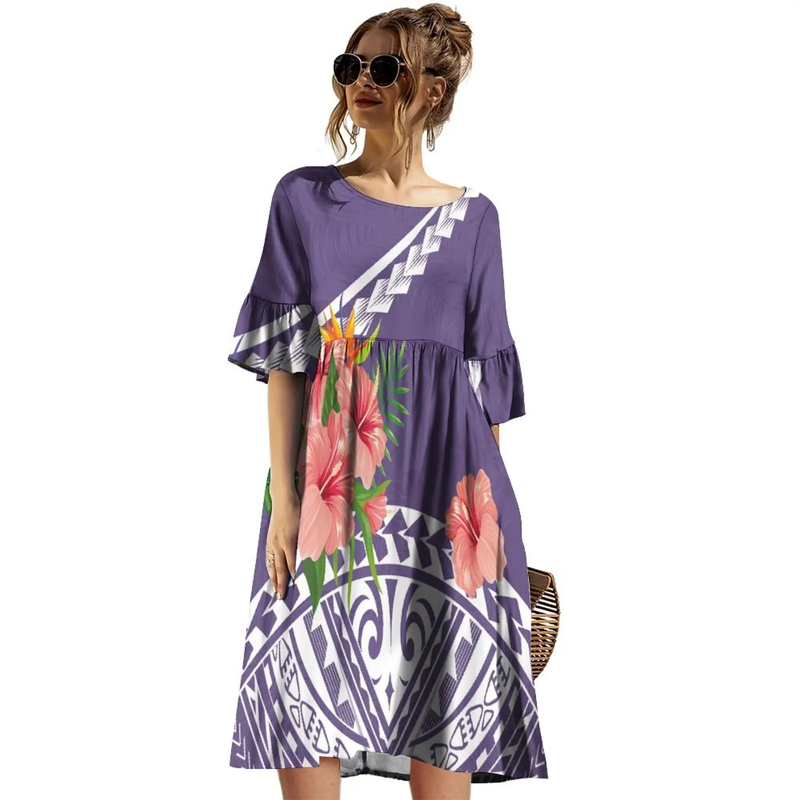 Crew-Neck Loose Cuff Casual Dress Custom Polynesian Vintage Tribal People Hair Long Dress Hawaii Vacation Dress 2024
Crew-Neck Loose Cuff Casual Dress Custom Polynesian Vintage Tribal People Hair Long Dress Hawaii Vacation Dress 2024