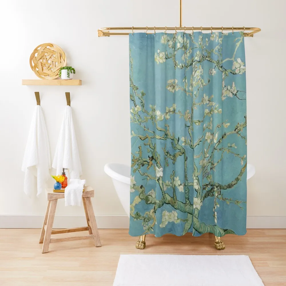 

Blossoming almond tree branches - Vincent van Gogh Shower Curtain Shower Curtains Bathroom
