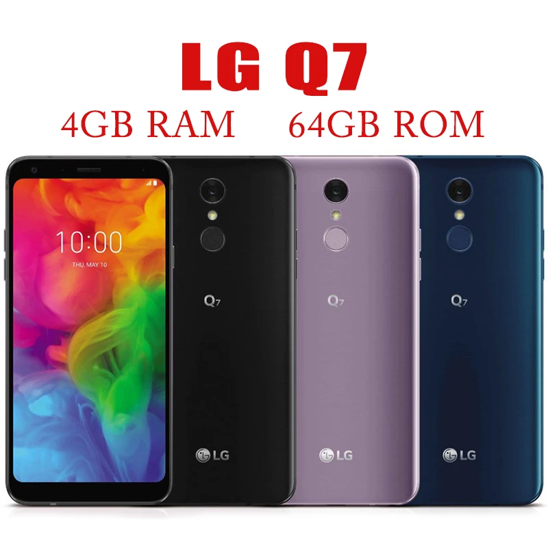 

Original Unlocked LG Q7 5.5'' Octa Core 3GB RAM 32GB ROM Smartphone LTE WIFI 16MP Camera Mobile Fingerprint Android Cell Phone