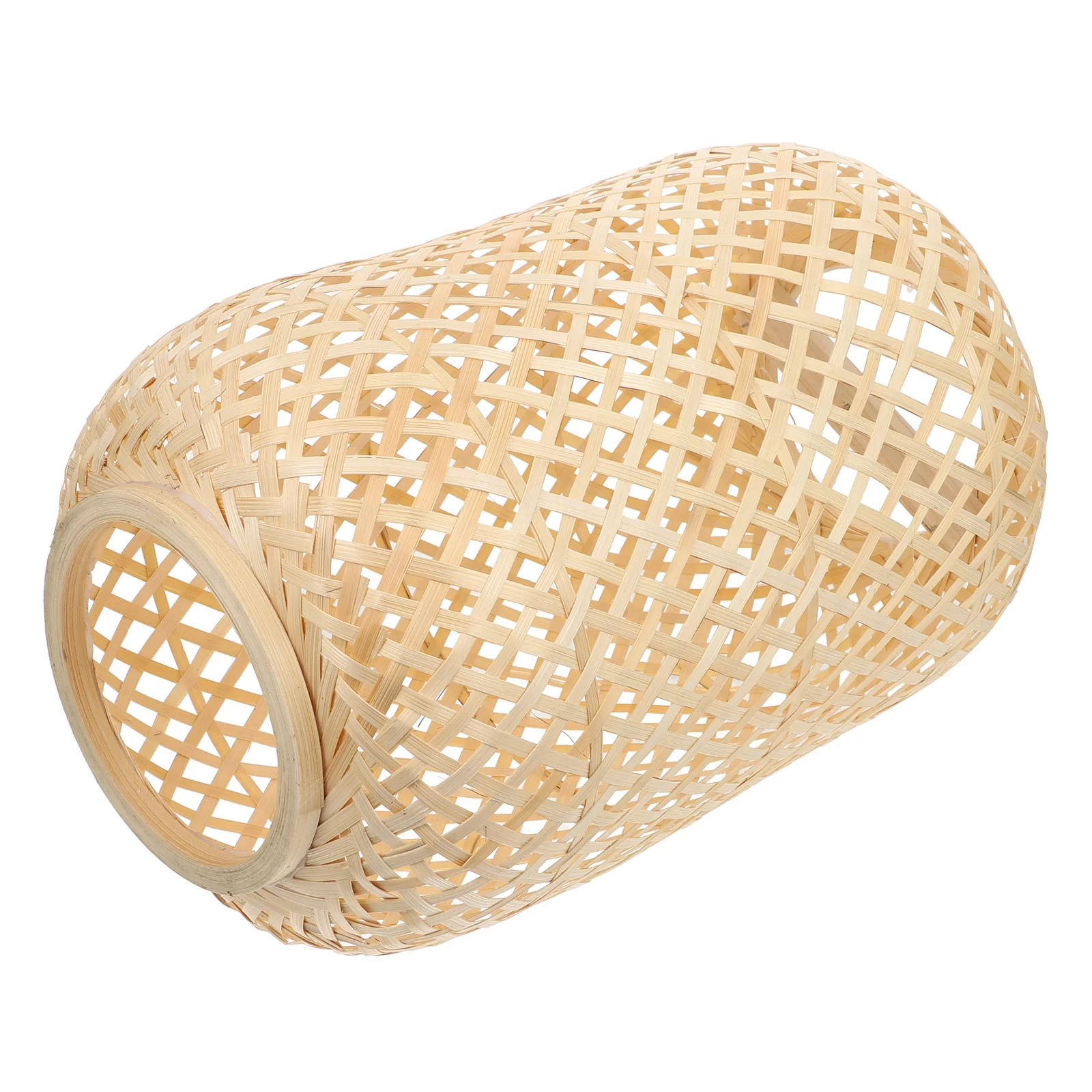 

Bamboo Woven Lampshade Hand Woven Bamboo Art Weaving Craft Lampshade Rustic Ceiling Light Cover Natural Light Shell Khaki