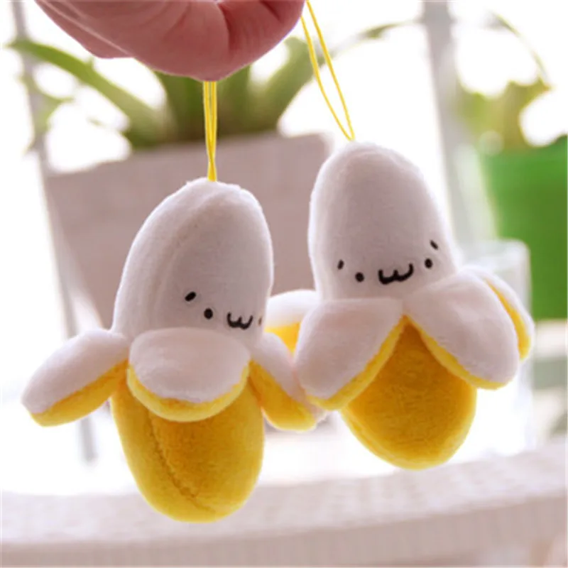 

Super Cute Banana Plush Stuffed Toys Dolls Little Yellow Banana Plush Cellphone Pendant Christmas Wedding Birthday Gift