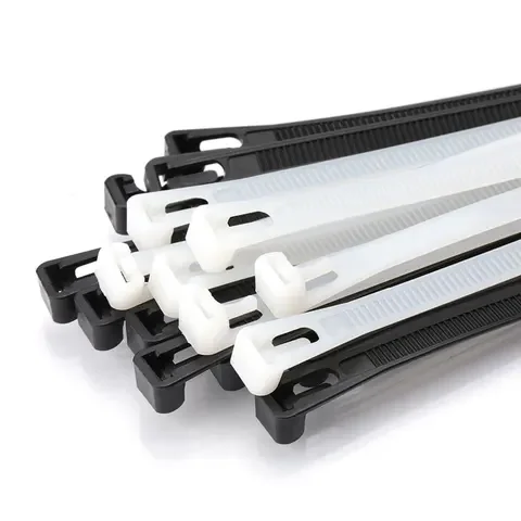 

Nylon Wire Cable Zip Ties Self-Locking 100Pcs Black Or White Fasten Loop Cable Various Specifications Plastic Cable Ties