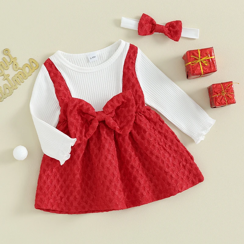Toddler Baby Girls Dress Big Bowknot Patchwork Long Sleeve Dress Fall Casual Princess Dress Headband Spring Suit
Toddler Baby Girls Dress Big Bowknot Patchwork Long Sleeve Dress Fall Casual Princess Dress Headband Spring Suit