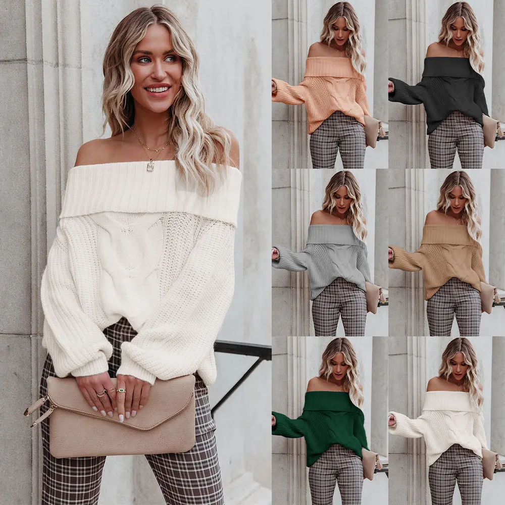 2023 Europe and America Autumn and Winter New One-shoulder Sexy Button-rope Knit Loose Off-the-shoulder Sweater Woman
2023 Europe and America Autumn and Winter New One-shoulder Sexy Button-rope Knit Loose Off-the-shoulder Sweater Woman