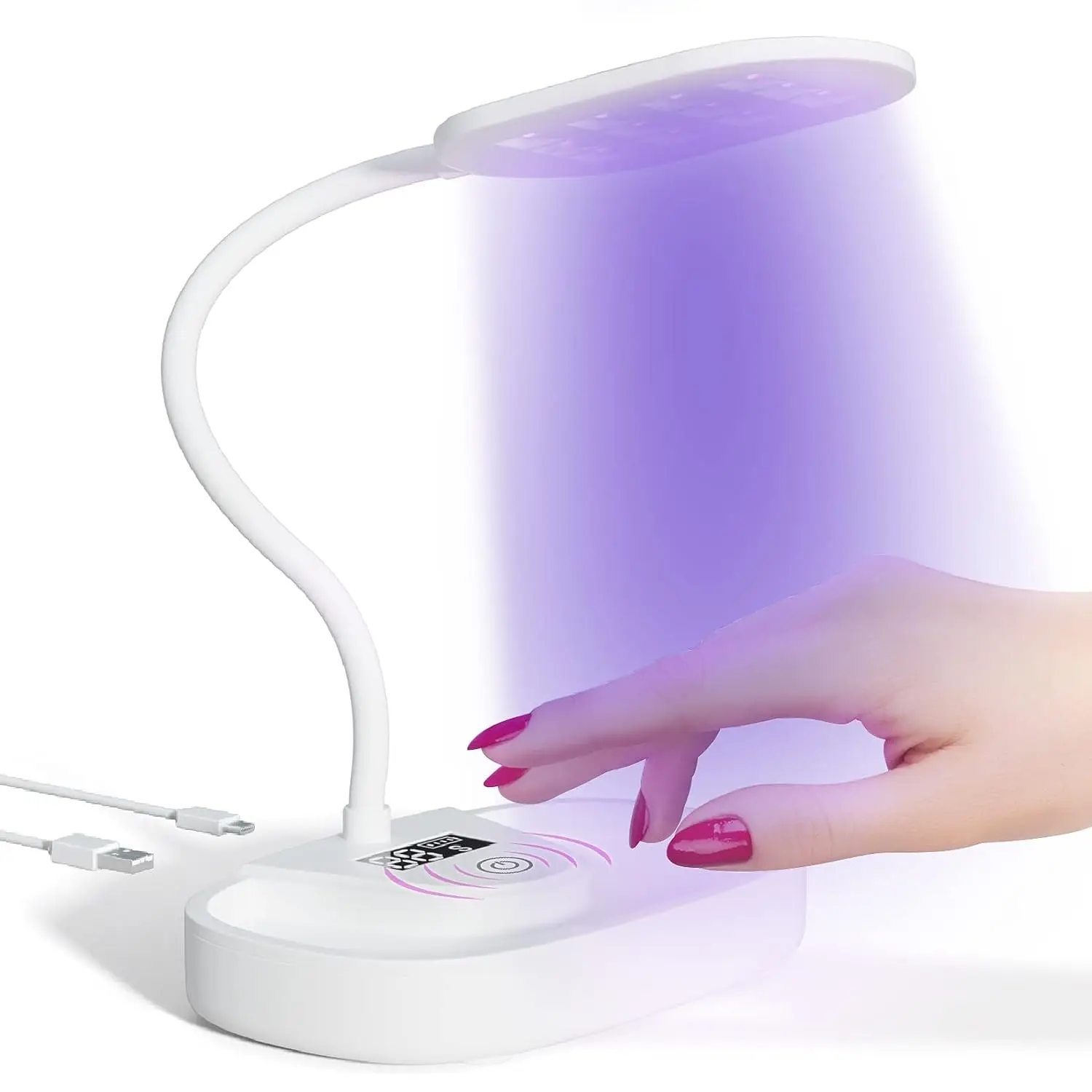 Rechargeable LED Nail Lamp 12W Portable Gooseneck Lamp Quicky Dry Gel Nail Light Flash Cure LED Nail Light for Gel Nail 
Rechargeable LED Nail Lamp 12W Portable Gooseneck Lamp Quicky Dry Gel Nail Light Flash Cure LED Nail Light for Gel Nail