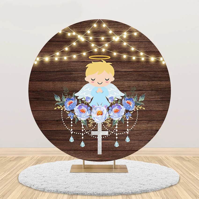 Mehofond Round Elastic God Bless Communion Baptism Photography Backdrop Little Angel Holy Cross Wood Photo Background Photozone
Mehofond Round Elastic God Bless Communion Baptism Photography Backdrop Little Angel Holy Cross Wood Photo Background Photozone