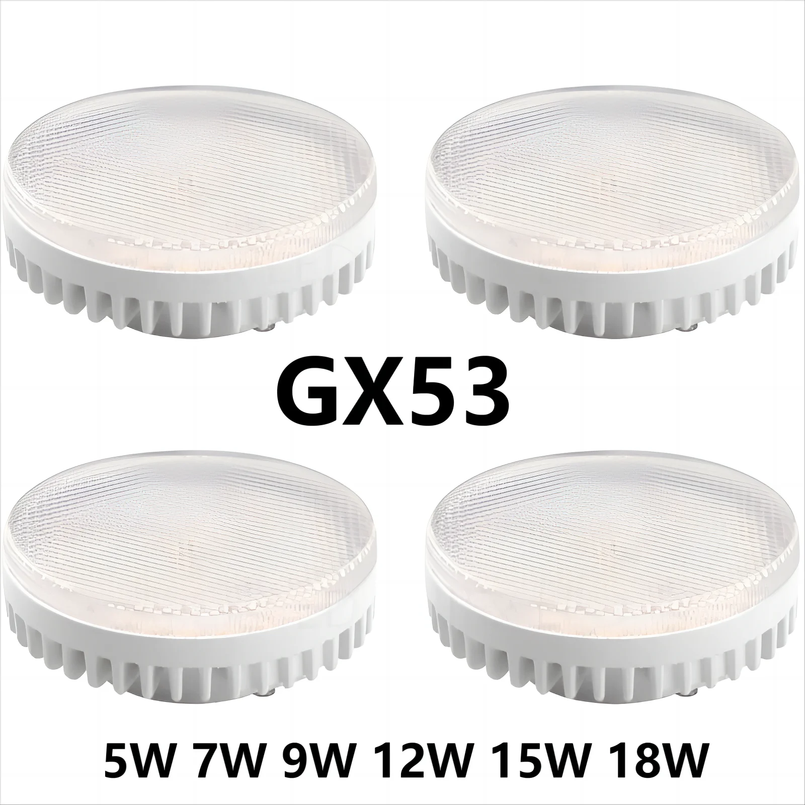 

5W 7W 9W 12W 15W 18W Gx53 LED Bulb Light Under Cabinet Lights Wardrobe Light AC 85-265V Led Spotlight Cold Warm White Puck Light