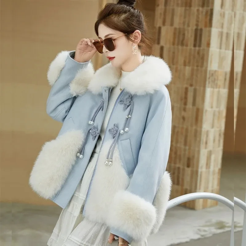 2023 New Women Clothes Down Coat Winter Jacket Female Faux Fox Fur Stitching Parkas Thicken Warm Outwear Big Fur Collar Overcoat
2023 New Women Clothes Down Coat Winter Jacket Female Faux Fox Fur Stitching Parkas Thicken Warm Outwear Big Fur Collar Overcoat
