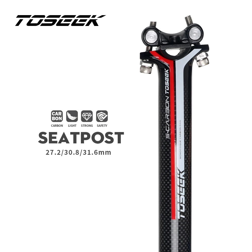 TOSEEK full carbon seatpost bicycle seat tube seatpost mountain road seat post 27.2/30.8/31.6 x 350/400mm bicicleta bike parts
TOSEEK full carbon seatpost bicycle seat tube seatpost mountain road seat post 27.2/30.8/31.6 x 350/400mm bicicleta bike parts