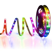 2022 WS2812B RGB 5050SMD Individual Addressable 16.4FT Flexible Black PCB Full Color LED Pixel Strip Dream Color
2022 WS2812B RGB 5050SMD Individual Addressable 16.4FT Flexible Black PCB Full Color LED Pixel Strip Dream Color