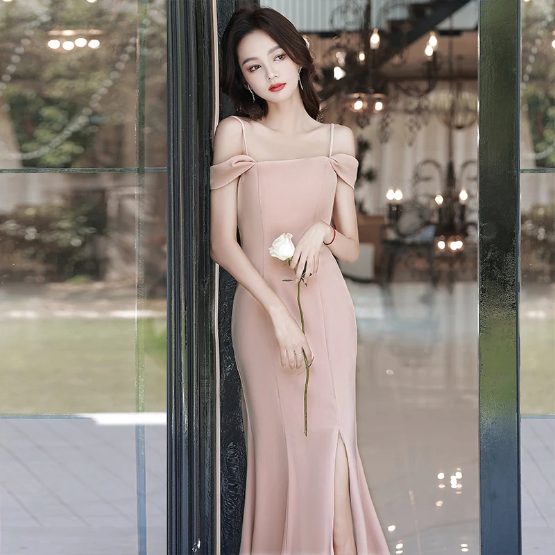 Evening Dress Spaghetti Strap Boat Neck Pleat Ankle-Length Elegant Short Sleeves Mermaid Plus Size Women Formal Party Gown C1635
Evening Dress Spaghetti Strap Boat Neck Pleat Ankle-Length Elegant Short Sleeves Mermaid Plus Size Women Formal Party Gown C1635