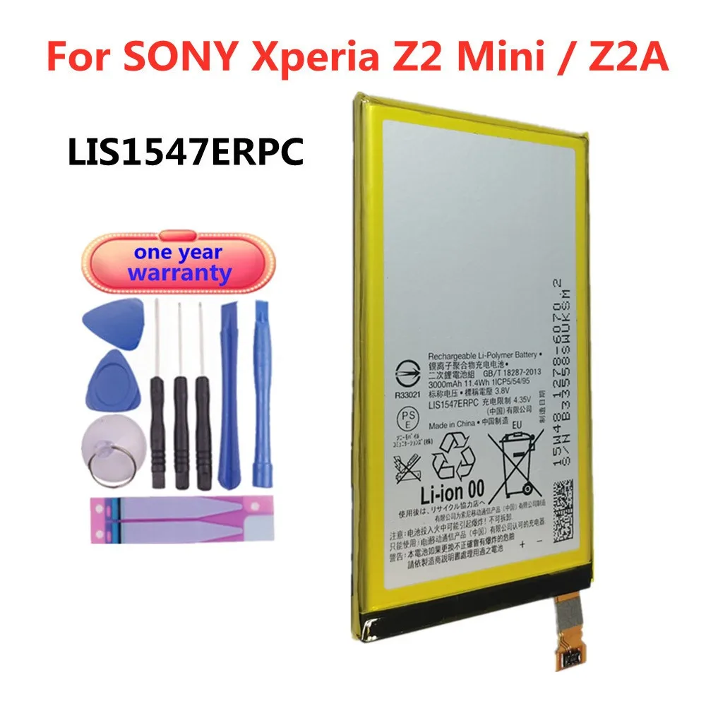 

Новый высококачественный аккумулятор LIS1547ERPC для Sony Xperia Z2 Compact Z2A Z2 MINI ZL2 SOL25 D6563 Z2MINI 3000 мАч батарея для телефона