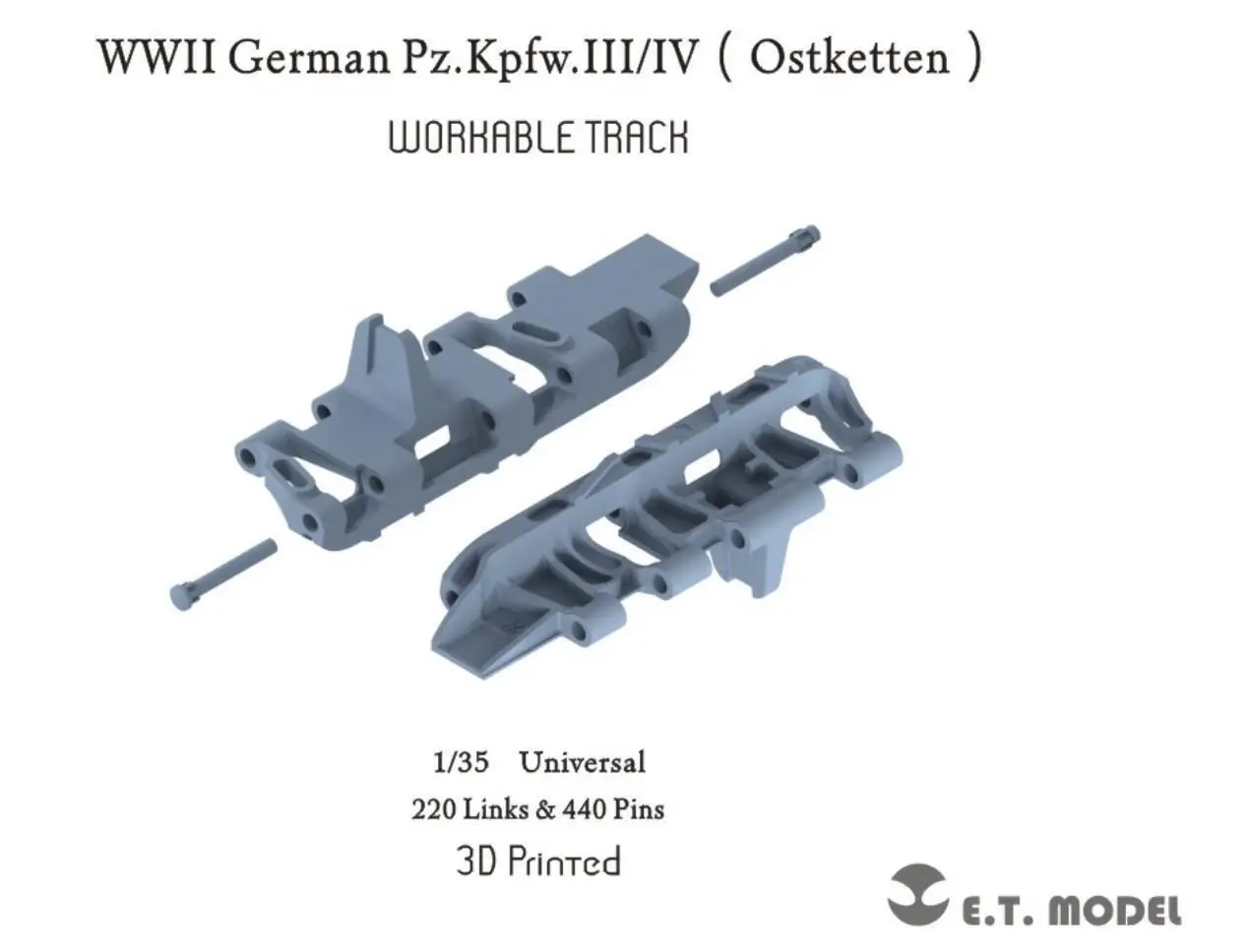 

ET MODEL P35-044 1/35 WWII German Pz.Kpfw.III/IV（Ostketten）Workable Track