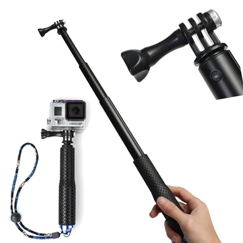 48cm Aluminum Alloy Extendable Handheld Selfie Stick Telescoping Pole for GoPro Hero 9 8 7 6 5 4 3 OSMO Action Xiaoyi SJCAM Eken
48cm Aluminum Alloy Extendable Handheld Selfie Stick Telescoping Pole for GoPro Hero 9 8 7 6 5 4 3 OSMO Action Xiaoyi SJCAM Eken