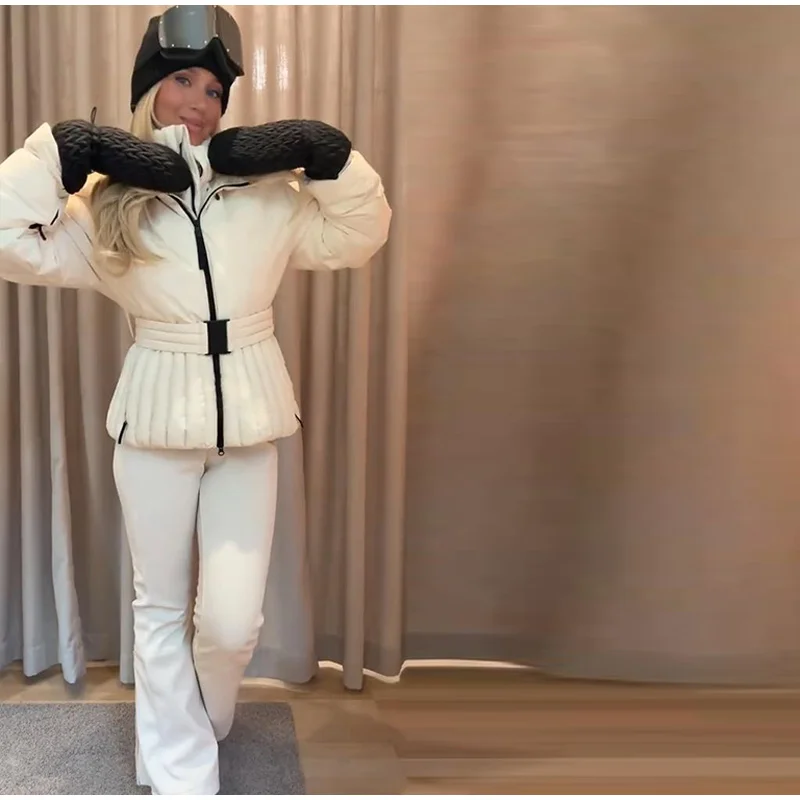 سيدة كامل الجسم بدلة تزلج مقنعين الوقوف الفراء طوق سستة حزام الخصر متوهج السراويل بذلة موضة غمد الرياضة شتاء 2025 ملابس التزلج سيدة كامل الجسم بدلة تزلج مقنعين الوقوف الفراء طوق سستة حزام الخصر متوهج السراويل بذلة موضة غمد الرياضة شتاء 2025 ملابس التزلج