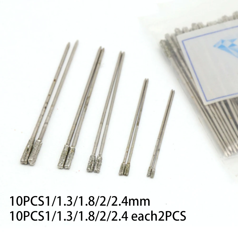 1-2.4mm Diamond Coated Tipped Drill Bit Punching Drilling Needle For Tile Jewelery Glass Jade Metal Agate Gems Pearls Pendants
1-2.4mm Diamond Coated Tipped Drill Bit Punching Drilling Needle For Tile Jewelery Glass Jade Metal Agate Gems Pearls Pendants